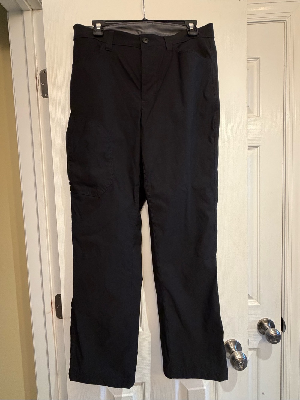 Eddie Bauer Black Cargo Pants Fleece Lined